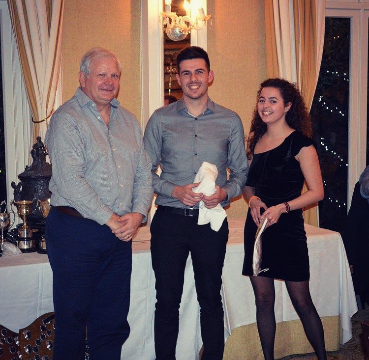 2017 Club Captains Amy Ryan & Kevin Penney pictured with Club President Chris Butt